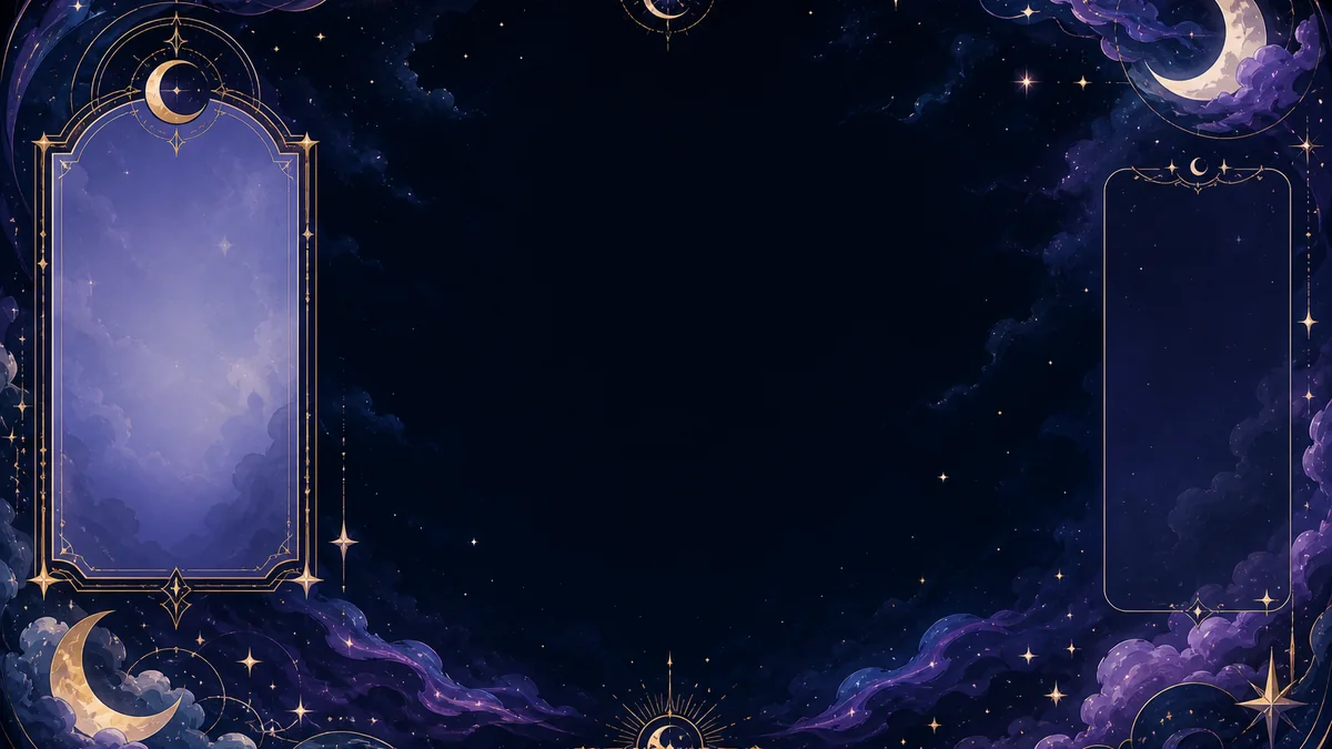 Celestial stream overlay with clear gameplay, avatar and panel zones