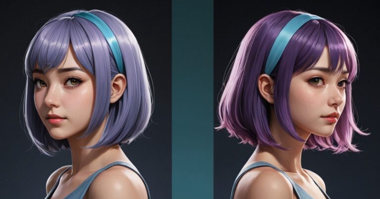 A character edge with a pale transparency halo beside a clean edge on a dark stream background